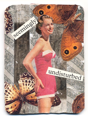 collaged artist trading card