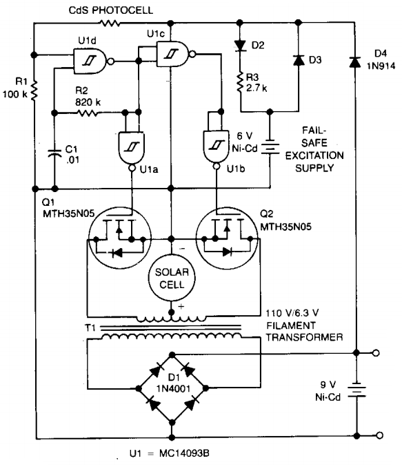 Simple Solar cell battery charger Circuit Diagram ...