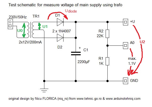 Medicin bekvemmelighed nummer Arduino tehNiq: Measuring AC Main Supply Voltage with Arduino