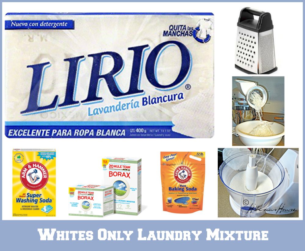 Hibiscus House Homemade WHITES ONLY Powdered Laundry Soap Mixture