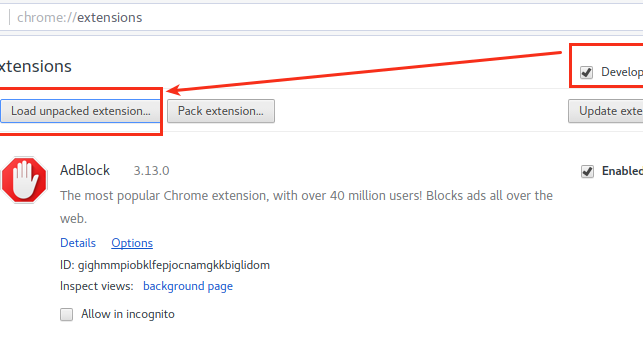 Force install google chrome extension