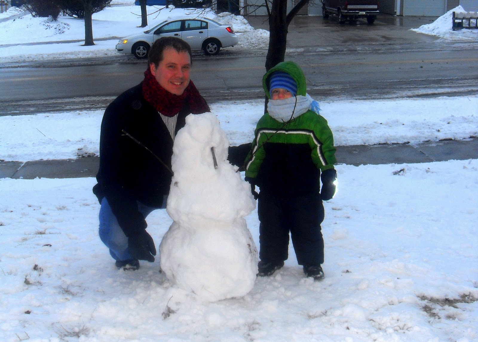 Pfarfigknittin First Snowman Ever