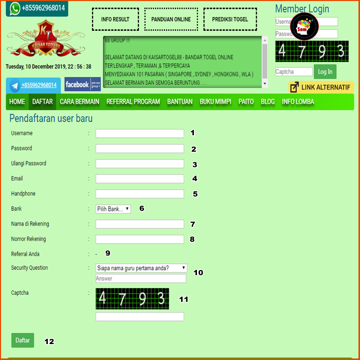 Kaisar Toto 88 Angka Togel Prediksi Togel Dan Paito