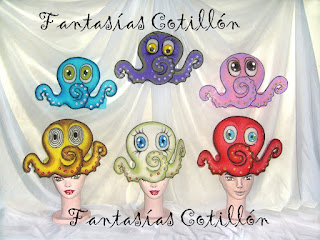 Gorro o Sombrero en goma espuma de Pulpo