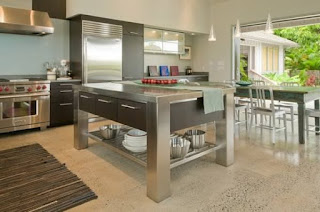 Stainless steel kitchen island with storage stainless steel kitchen island ordinary large and extensive metalic island full of stainless steel material
