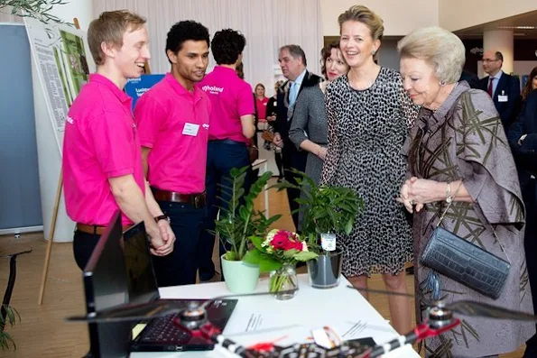 Princess Beatrix and Princess Mabel of The Netherlands attended 2nd Prince Friso Engineers award ceremony at InHolland school in Hague city of Netherlands