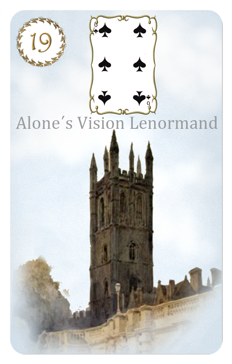 Sha-Lenormand: 19 - Кула - Tower - 6 ♠
