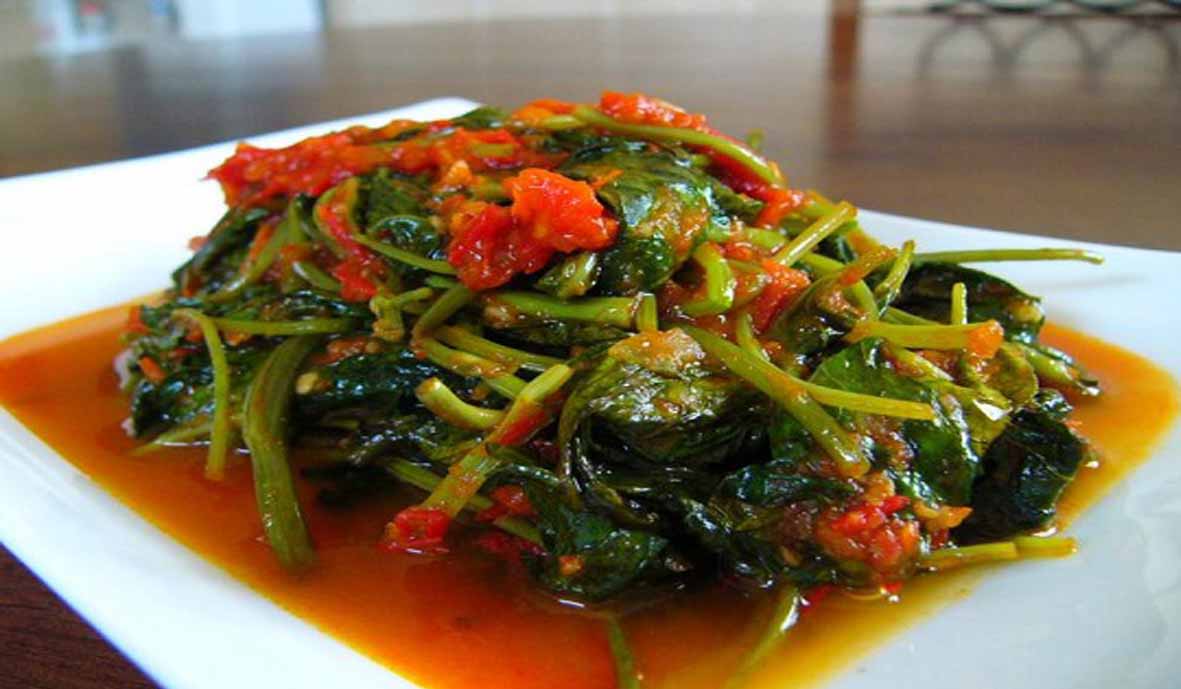 Tumis Bayam Ebi Terasi Pedas Tumis Bayam Ebi Terasi Pedas
