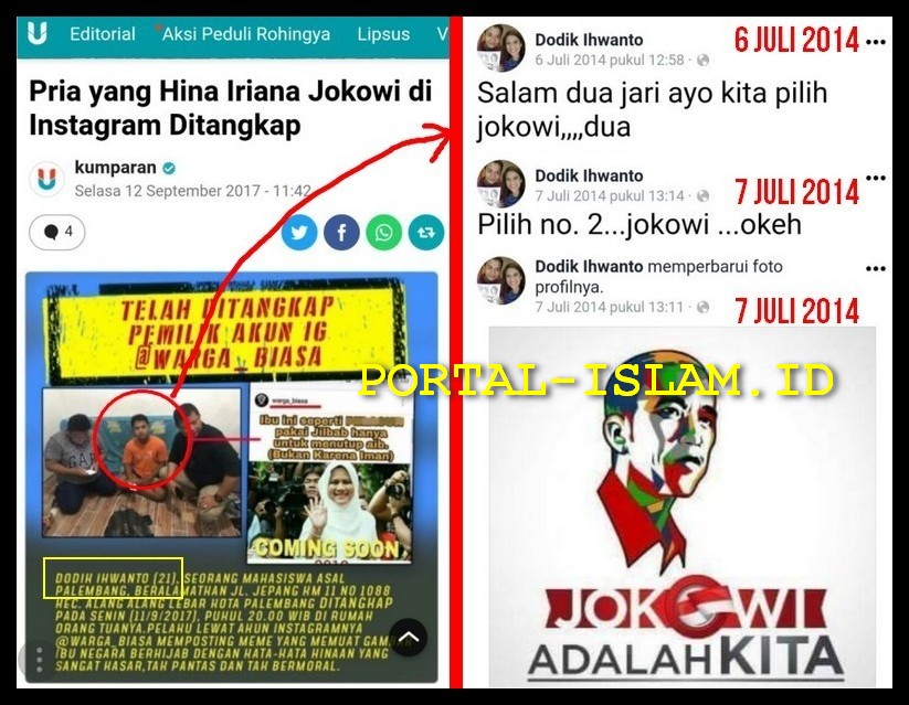 Nahloh Terbongkar Penghina Istri Jokowi Yang Ditangkap Ternyata
