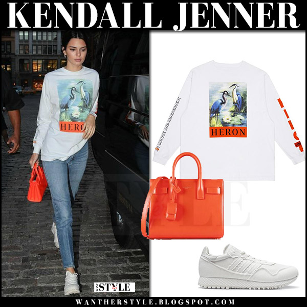 adidas orange jacket kendall jenner