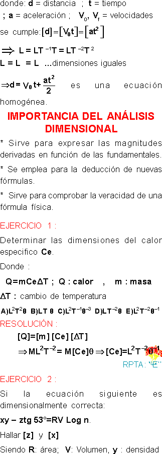 Analisis Dimensional Ejercicios Y Problemas Resueltos Pdf