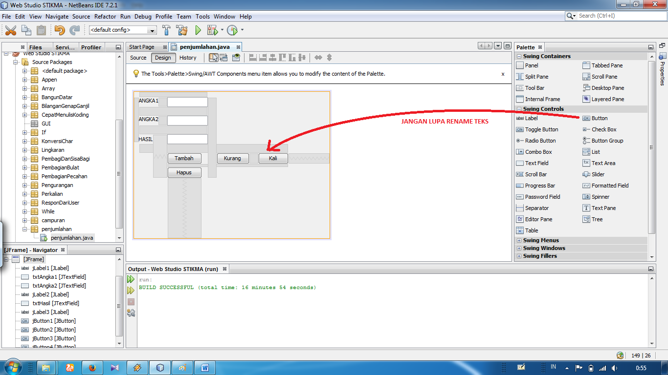 Contoh Program Perkalian Java Netbeans ~ Materi Java Pemula
