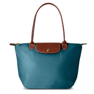 Longchamp Le Pliage Small with long handle (Turquoise)