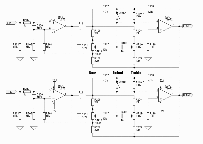 Hi-Fi Audio Amplifiers with TL072 Preamp Circuit