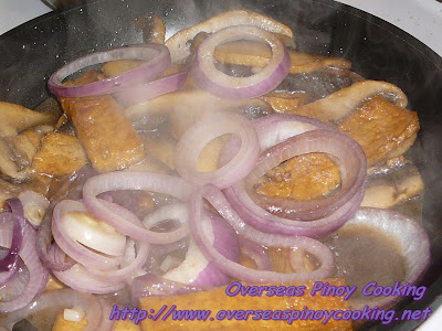 Mushroom and Tofu Pinoys Bistek Style - Cooking Procedure Mushroom and Tofu Pinoys Bistek Style - Cooking Procedure