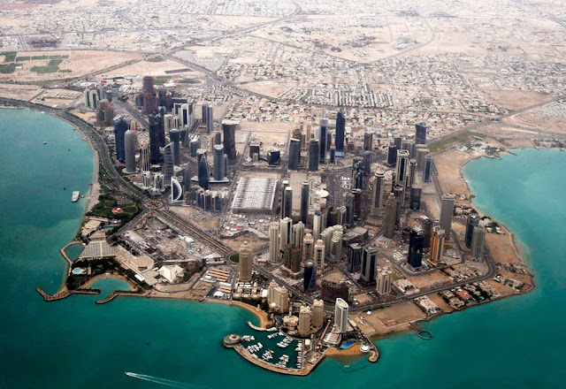 Doha city aeiral view