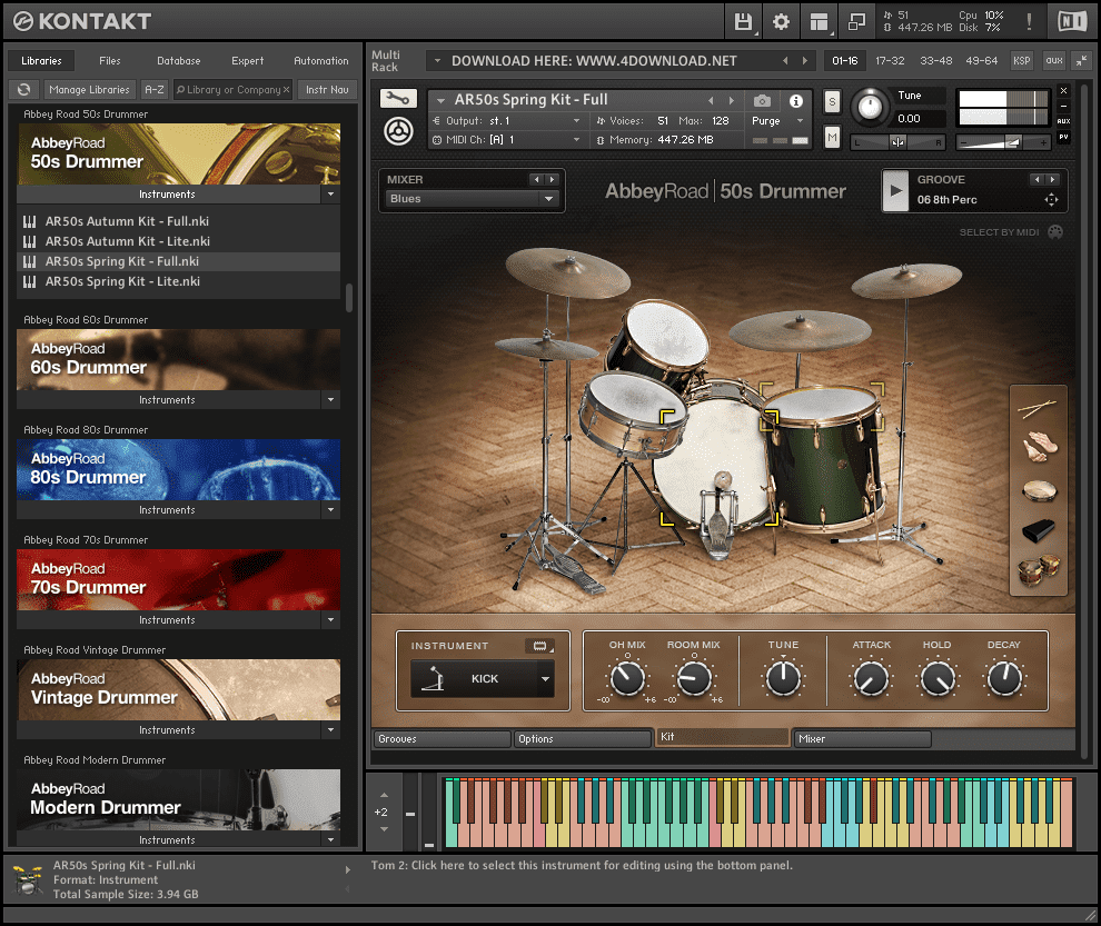 Download Abbey Road 50s Drummer KONTAKT Library latest version