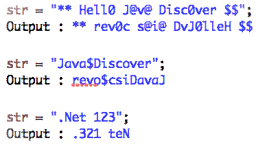 How to reverse a String without special characters - Java Discover