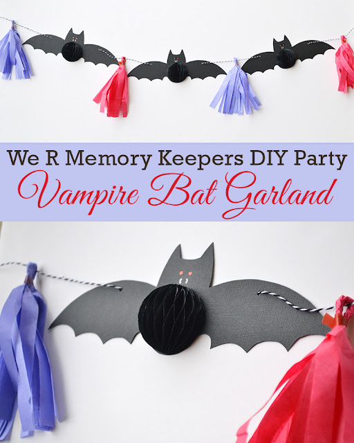 We R Memory Keepers DIY Party Vampire Bat Garland by Aly Dosdall #DIYParty #wermemorykeepers