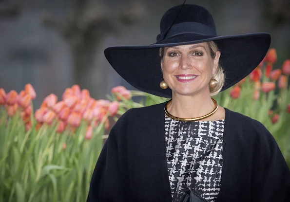 Queen Maxima of The Netherlands attends the award ceremony of the Tuinbouwprijs in flower park Keukenhof in Lisse