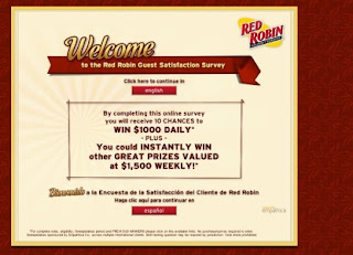 red robin guest satisfaction survey