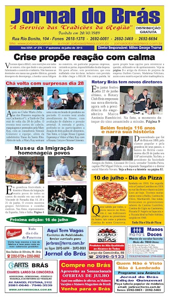 Destaques da Ed. 275 - Jornal do Brás
