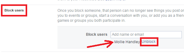block users