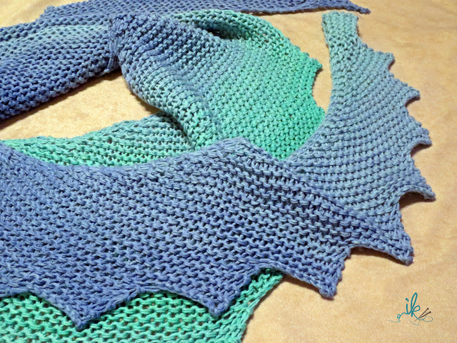 Drachenschwanz oder Drachenschal stricken