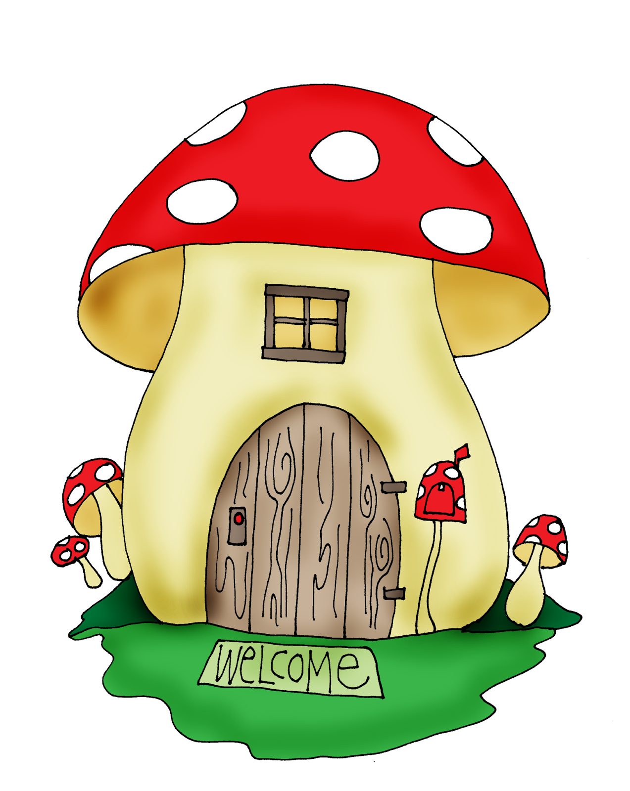 mushroom house clipart - photo #5