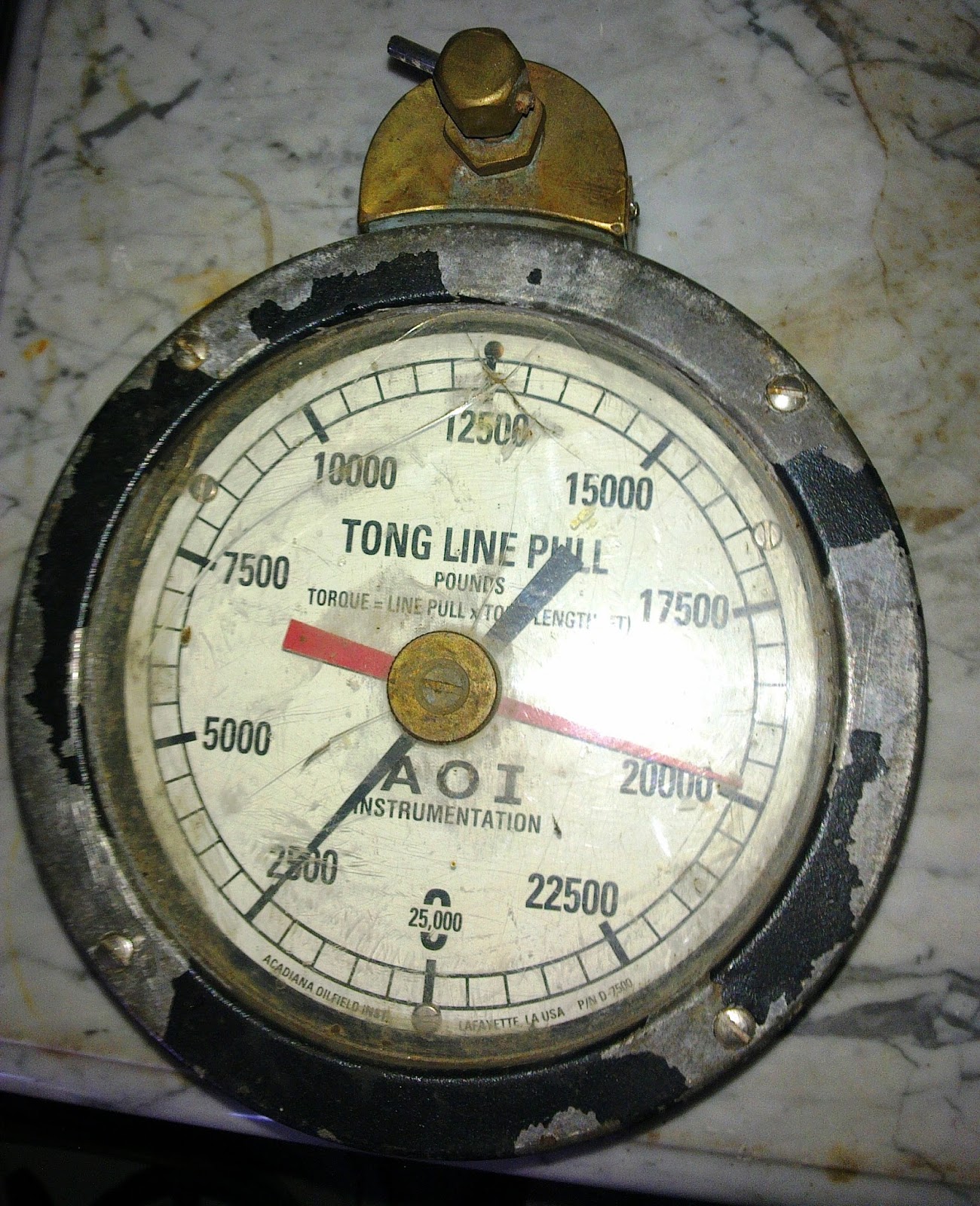 RUST HOUR ANTIQUES N SECONDLIFE Alat Indikator Pengeboran Minyak A.O.I