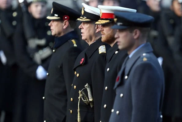 Queen Elizabeth, Kate Middleton, Meghan Markle, the Duchess of Cornwall, the Countess of Wessex at Cenotaph