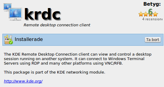 Mellan mardröm & verklighet!: Linux - krdc - remote desktop client