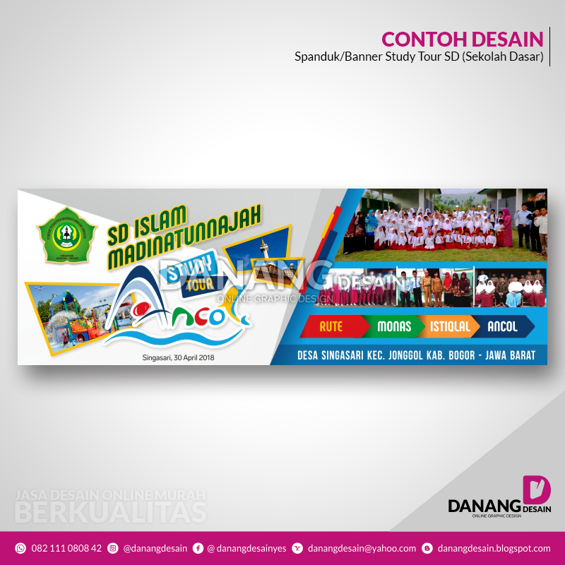Contoh Desain Spanduk Banner Study Tour Sd Sekolah Dasar