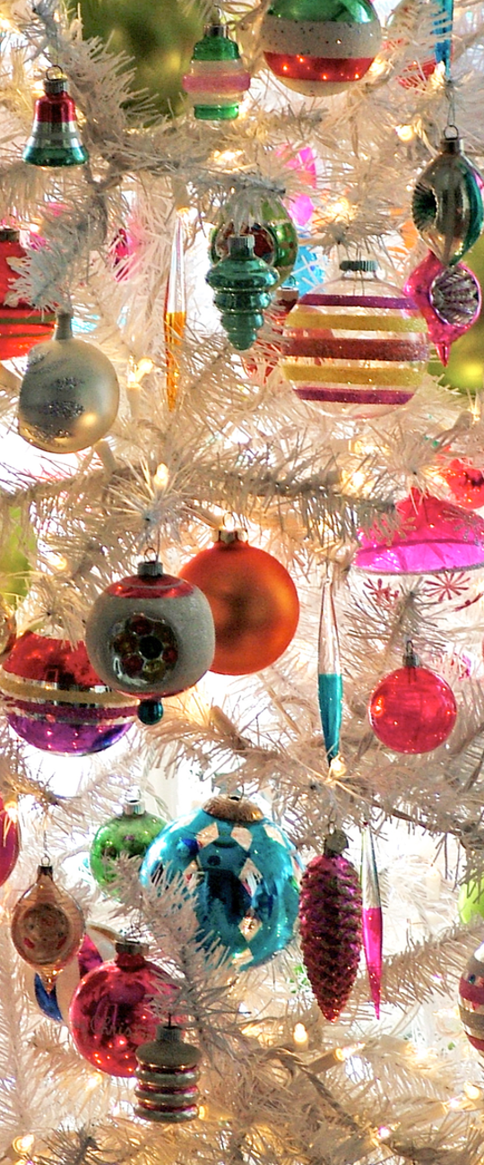 Christmas Ornaments on Tree