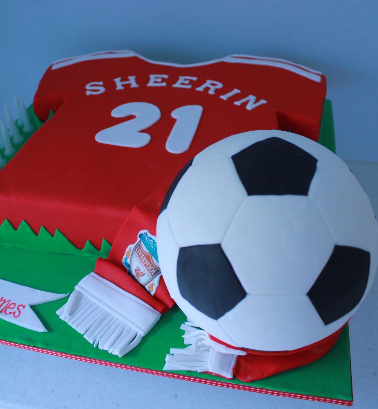 Blissfully Sweet Liverpool Jersey 21th Birthday Cake