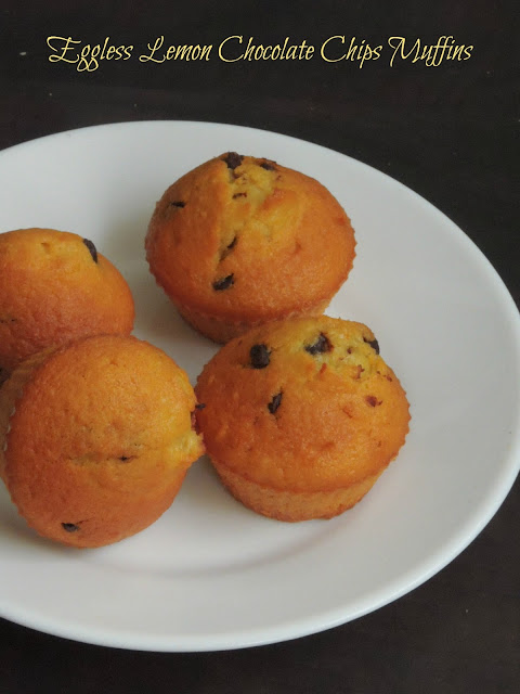 Eggless Lemon Muffins with Chocolate Chips,Eggless Lemon Muffins.jpg