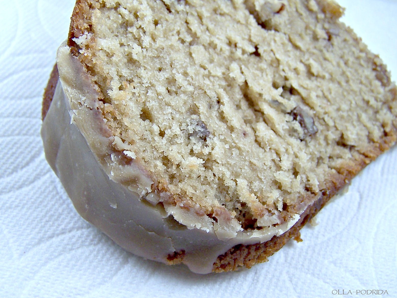 OllaPodrida Caramel Pound Cake with Salted Toffee Glaze