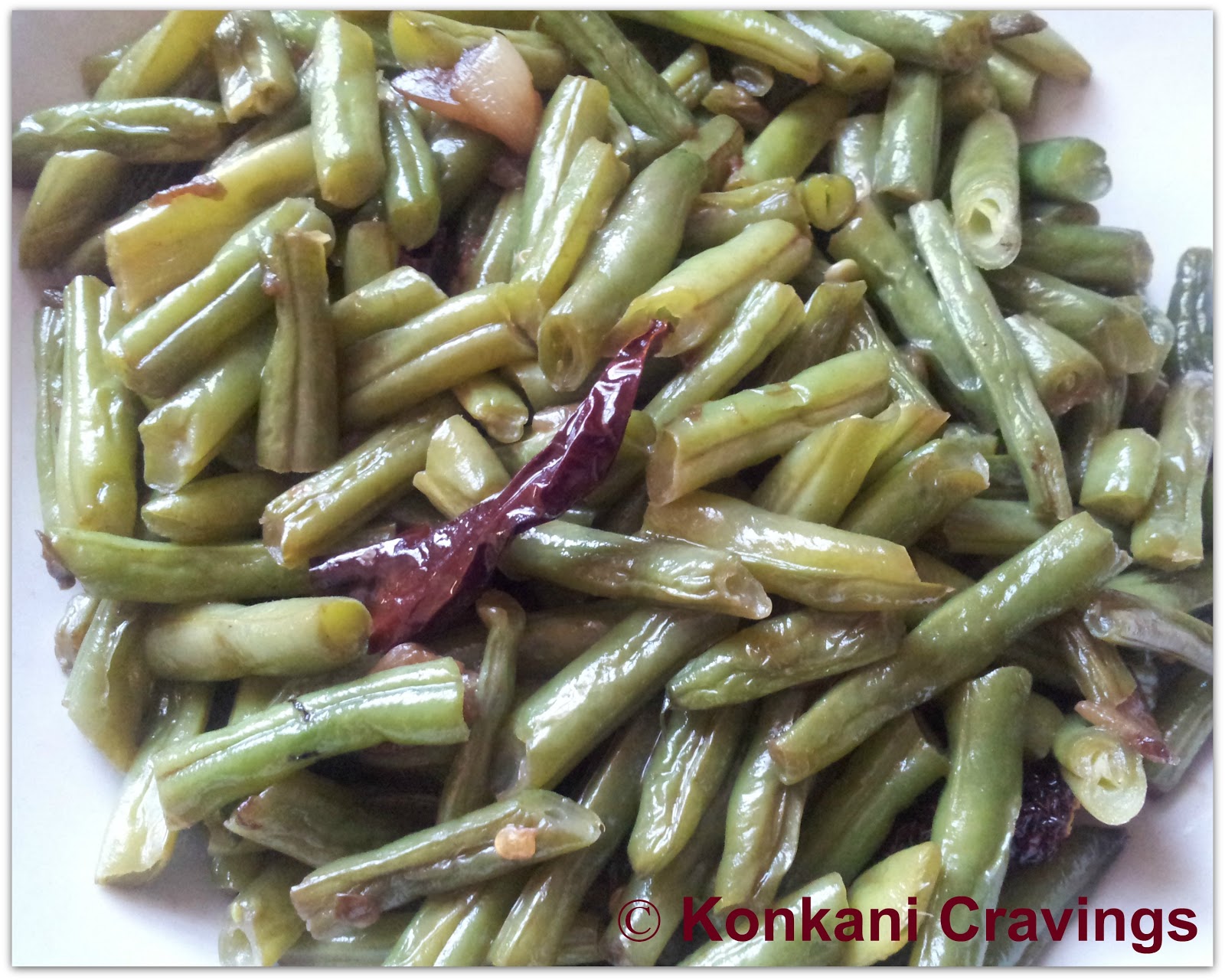 KONKANI CRAVINGS Green Beans Talasani (Green Beans with Garlic)