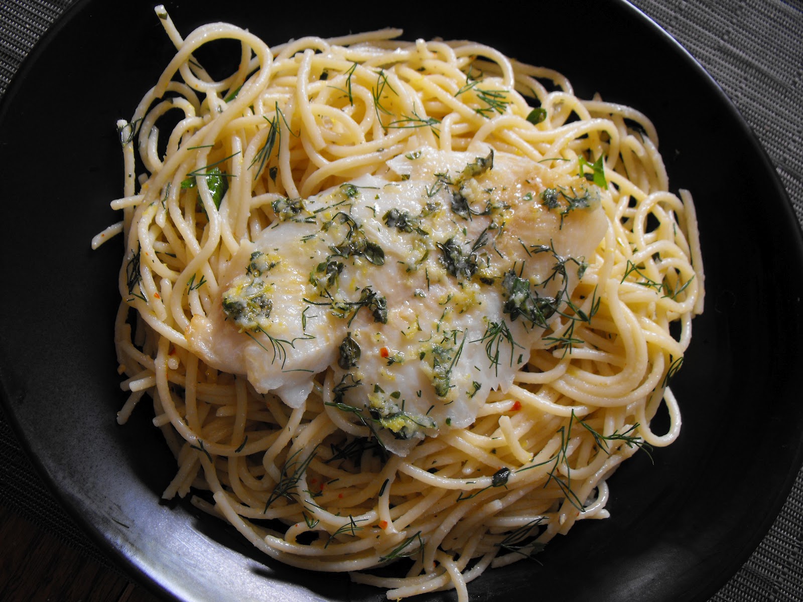 Lemon Thyme and Dill Pasta with Flounder