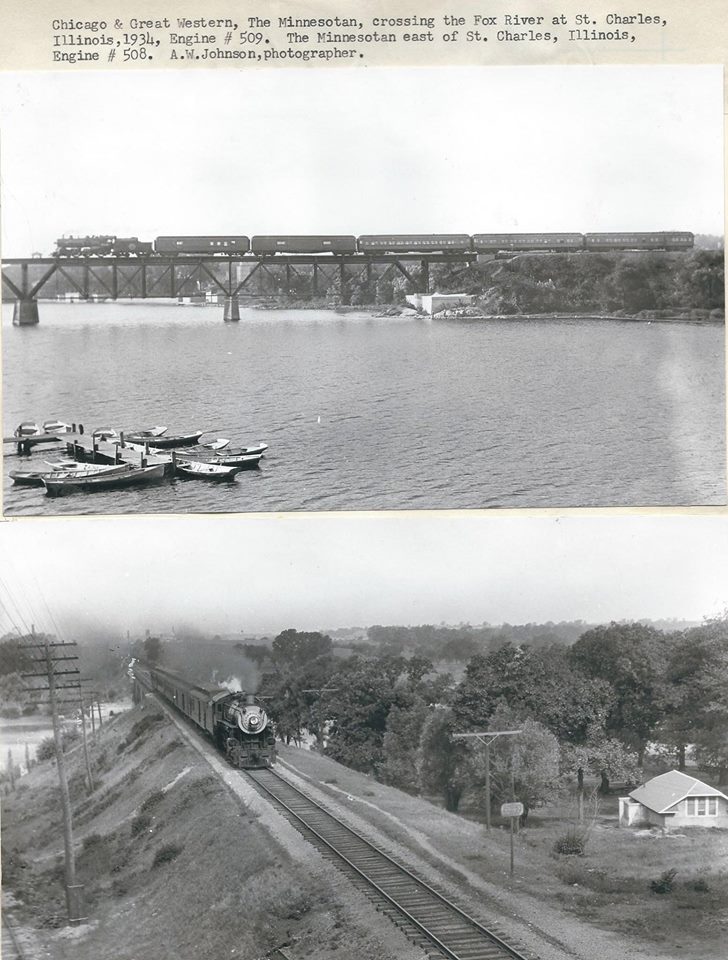 Industrial History CGW Bridge over Fox River in St. Charles, IL