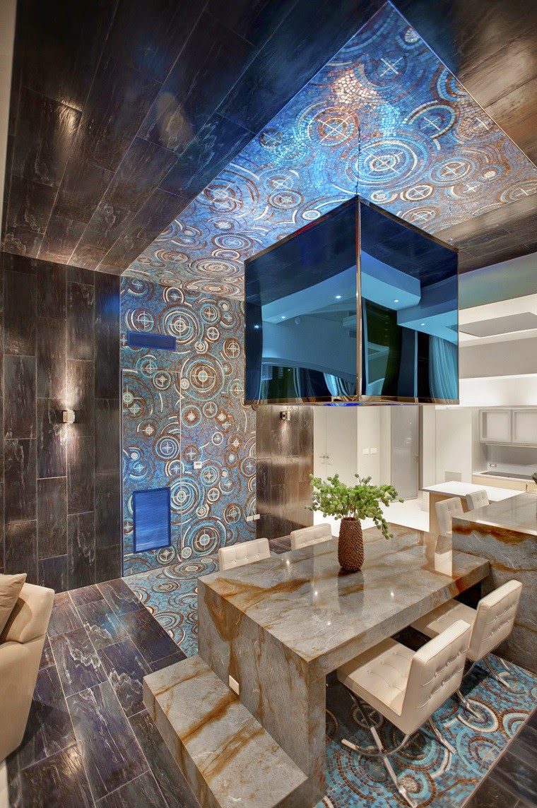 penthouse club design home nightclub Chemical Spaces, art mosaic tiles