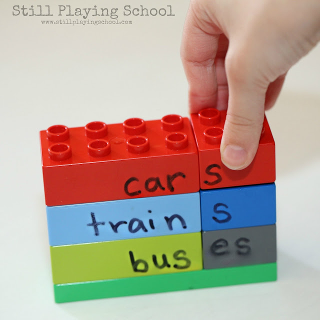 Plural Nouns LEGO Activity for Kids Still Playing School