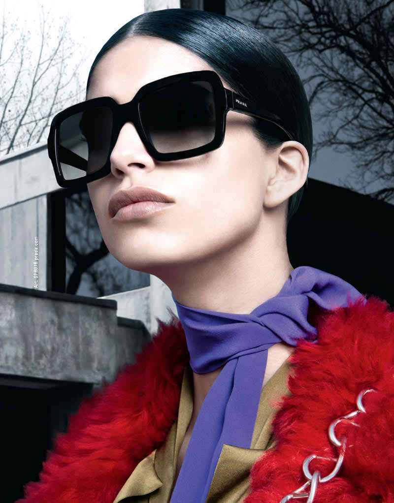 Prada Eyewear Fall/Winter 2014 Campaign featuring Mica Arganaraz