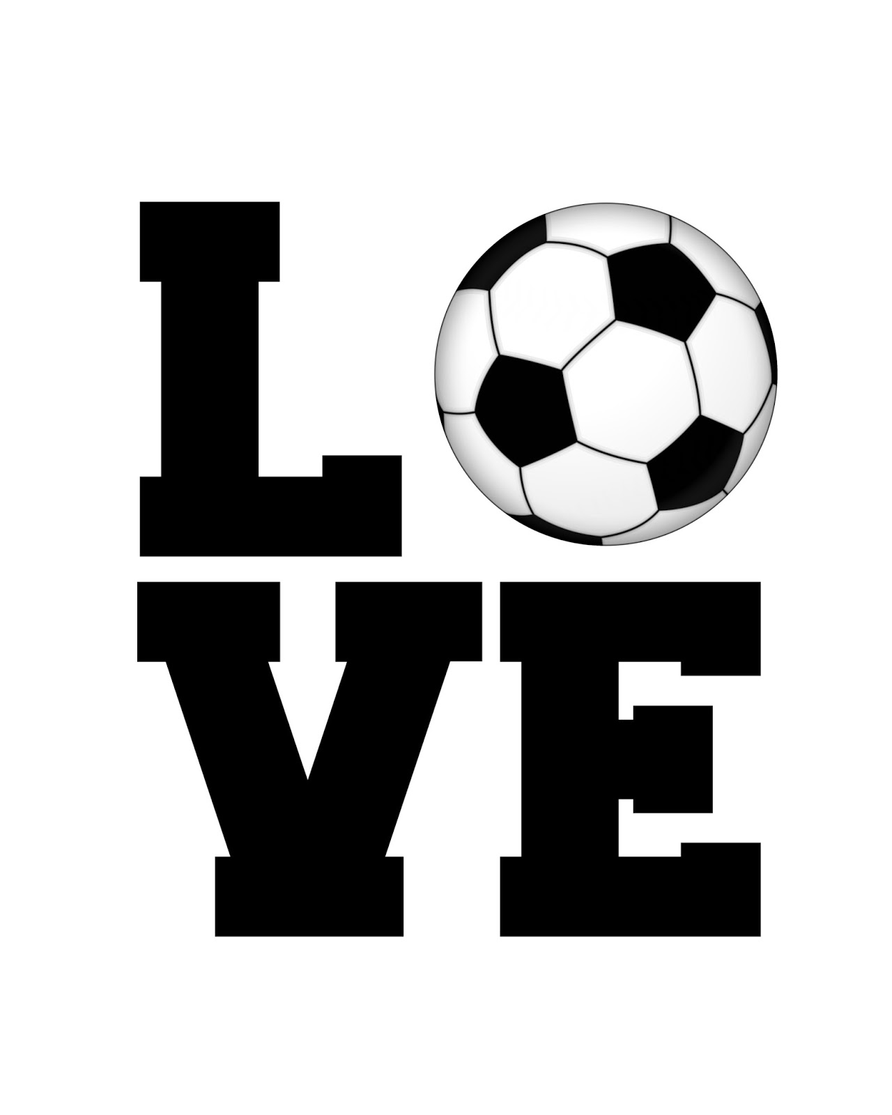 CJO Photo Printable Sports Art 8x10 Love Soccer