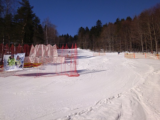 Magura Małastowska SKI. Koniec trasy.