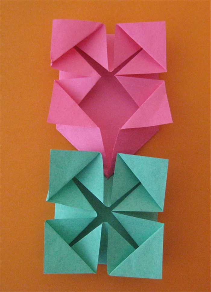 simple crafts making Origami photo frame and photo cube making