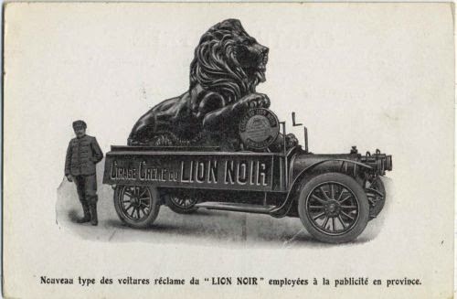 ANCIEN MINI JEU de cartes publicitaire cirage LION NOIR 3.2x4.6 cm EUR