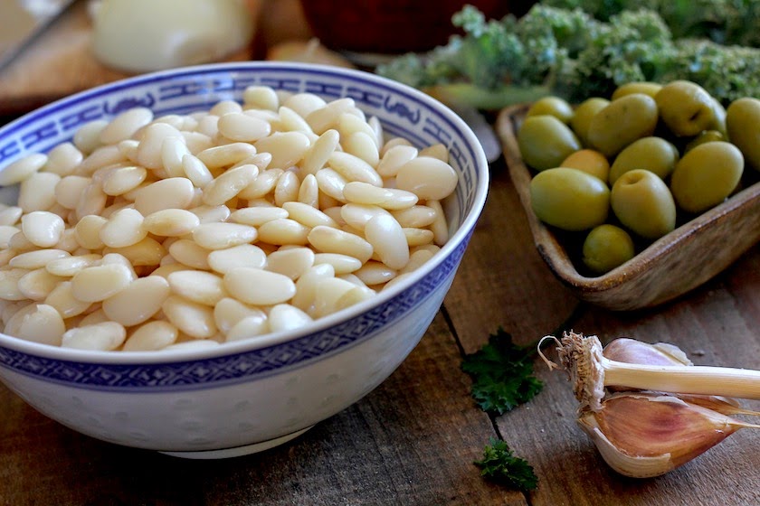 Kitchen by Aubergine Lima Bean Stew with Tomatoes, Olives