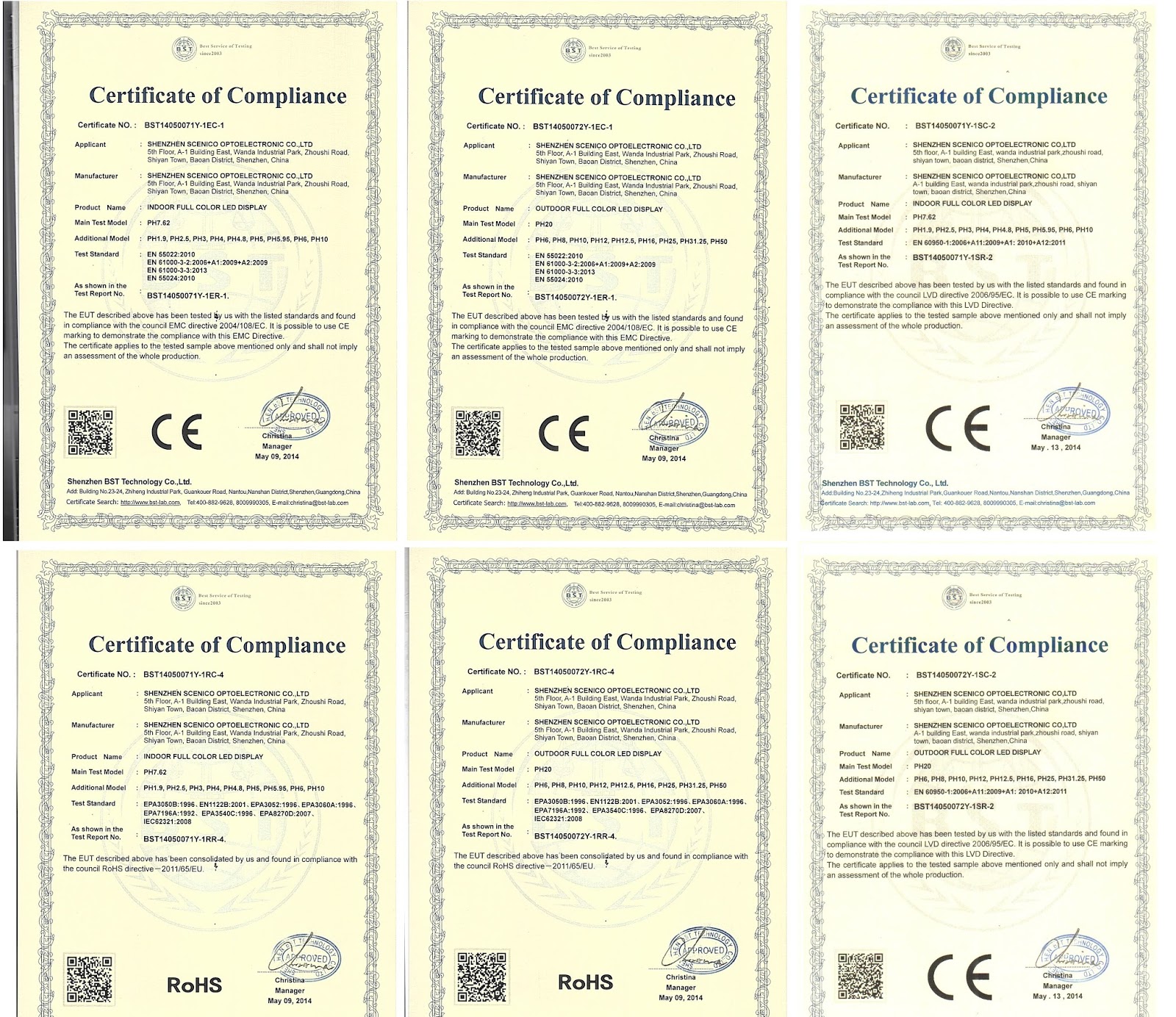 Shenzhen Scenico Optoelectronic Co., Ltd 四月 2016