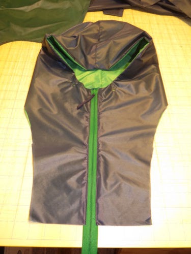 hood assembly for a nylon jacket